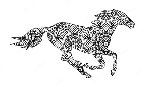 Mandala Horse Coloring Page Free Printable Coloring P
