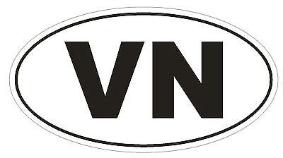 Vn Viet Nam Country Code Oval Bumper Sticker Or Helmet Sticker D Ebay