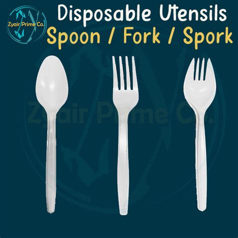 Spoon Fork Spork Disposable Plastic Utensils 25pcs Lazada Ph