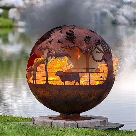 China Round Up Wood Burning Sculptural Firepit Manufacturers Suppliers