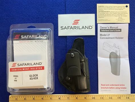 Safariland Model Iwb Glock X Black Leather Holster Nib