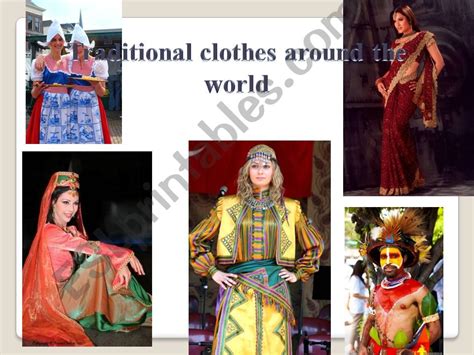 Esl English Powerpoints Traditional Clothes Around The World