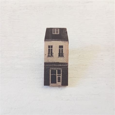 Wooden House Pin Badge House Brooch House Pin Etsy