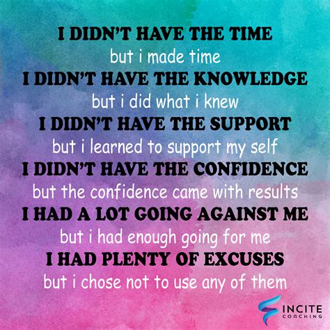 Dont Make Excuses Incite Coaching