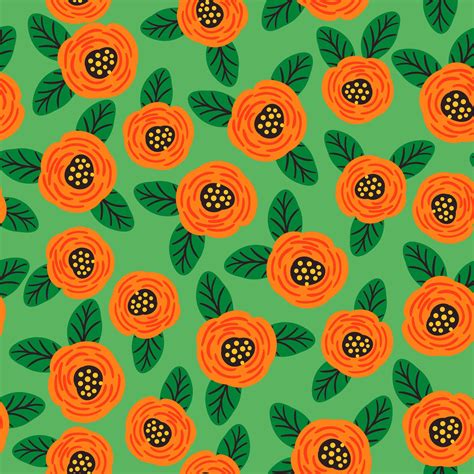 Folk Floral Seamless Pattern Modern Abstract Design 1361705 Vector Art