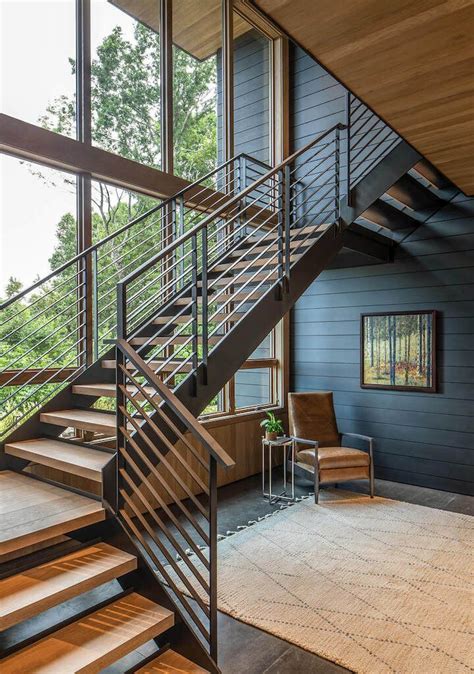 Finishing the edge of the deck with similar to vinyl. Windy Gap Residence - Samsel Architects | Staircase design modern, Stairs design modern ...