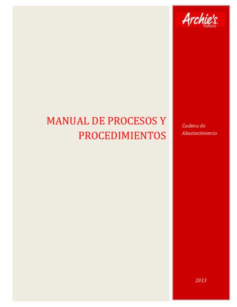 Pdf Manual De Procesos Y Procedimientos Manuel Fernando Nore