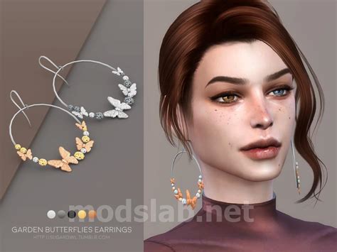 Download Garden Butterflies Earrings For The Sims 4