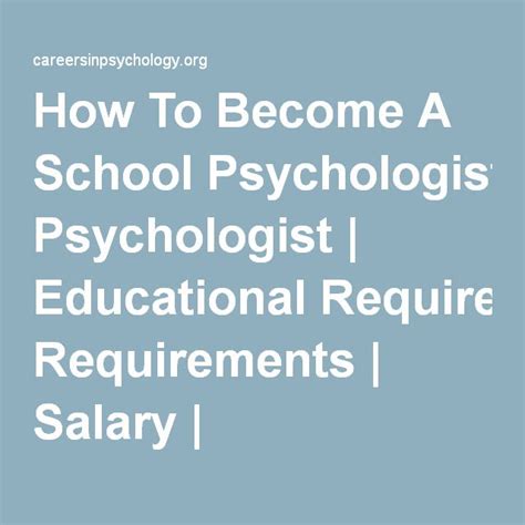 How To Become A School Psychologist Educational Requirements Salary