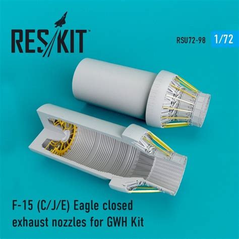 Reskit Rsu72 0098 F 15 C J E Eagle Closed Exhaust Nozzles For Great Wall Hobby 1 72 Res Kit