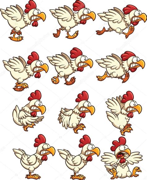 Chicken Sprites Stock Vector Image By ©memoangeles 63021029
