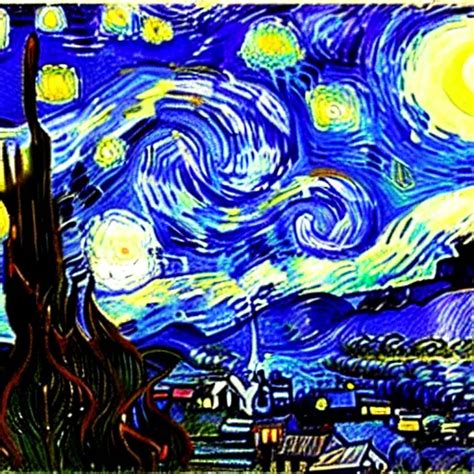 Starry Night By Claude Monet Stable Diffusion Openart