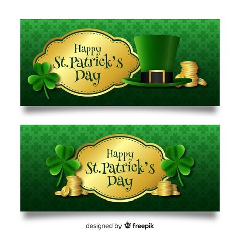 Free Vector St Patrick S Day Banners