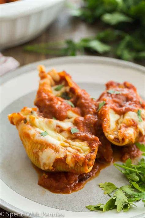 Receta clásica de conchas rellenas