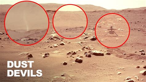 New Mars Images Showing Dust Devils Behind Ingenuity Helicopter Youtube