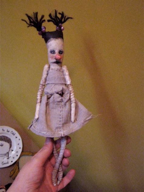 dance art doll sandy mastroni odd creepy doll bizarre stitched linen spooky odd dance art