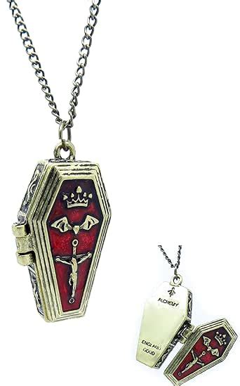 Eves Couture Vampire Vintage Silver Goth Coffin Locket