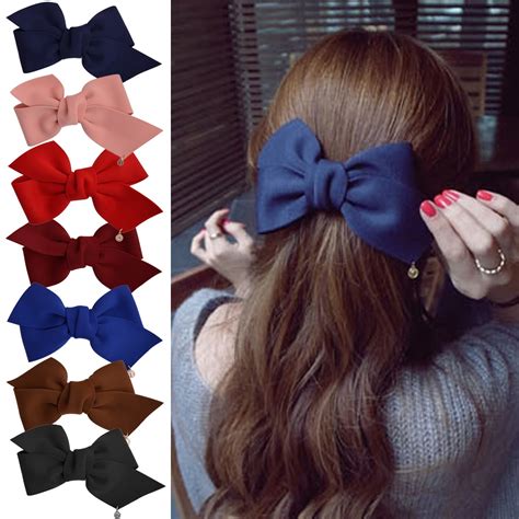 Fashion Girl Headwear Ribbon Bow Hair Clips For Women Hairpins Bowknot Barrette Hairclips Clips