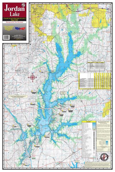 B Everett Jordan Lake North Carolina 1202d Map By Kingfisher Maps Inc