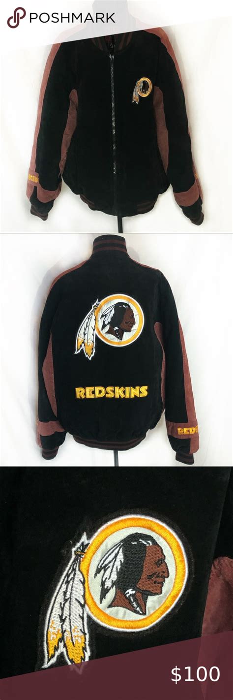 Washington Redskins Suede Bomberletterman Jacket Vintage Washington