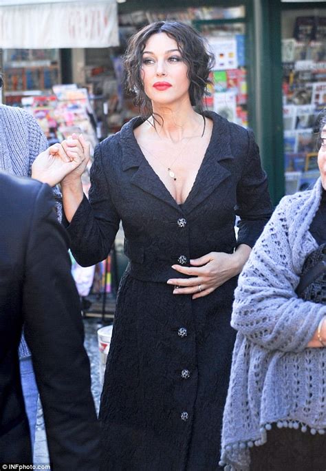 Monica Bellucci Flashes Her Cleavage As She Shoots New Dolce And Gabbana