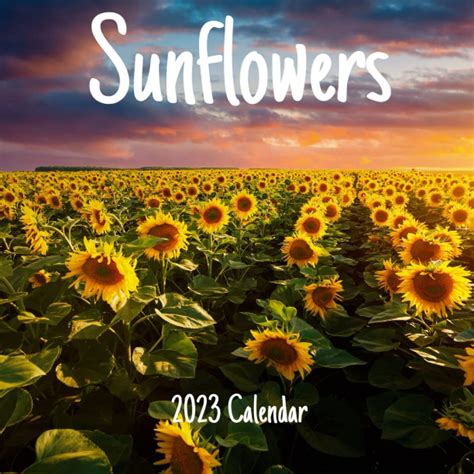 Sunflowers 2023 Calendar Sunflowers 2023 2022 Calendar 18 Months By