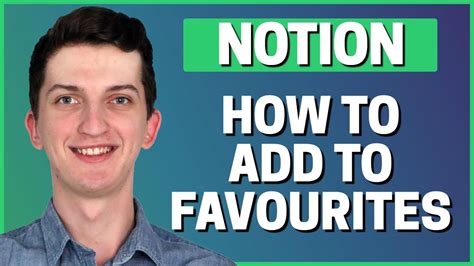How To Add To Favourites In Notion Youtube