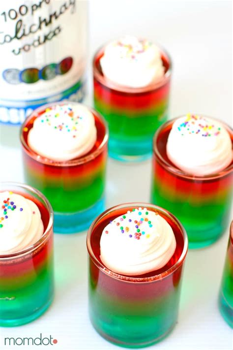 Continue stirring for two minutes or until the jello is completely dissolved. How To Make Rainbow Jello Shots