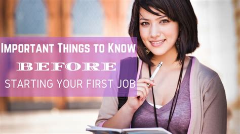 14 Important Things To Know Before Starting Your First Job Wisestep