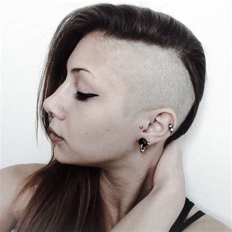 christina rosex3 on instagram “” half shaved hair hair cuts hair styles