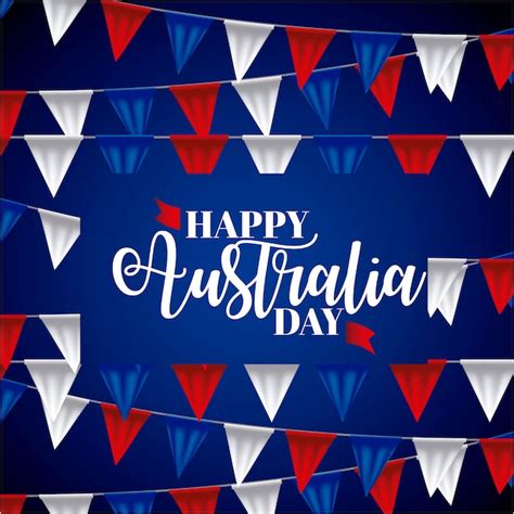 Happy Australia Day Banner Kostenlose Vektor