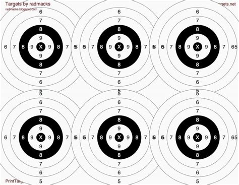 Printable 11X17 Targets