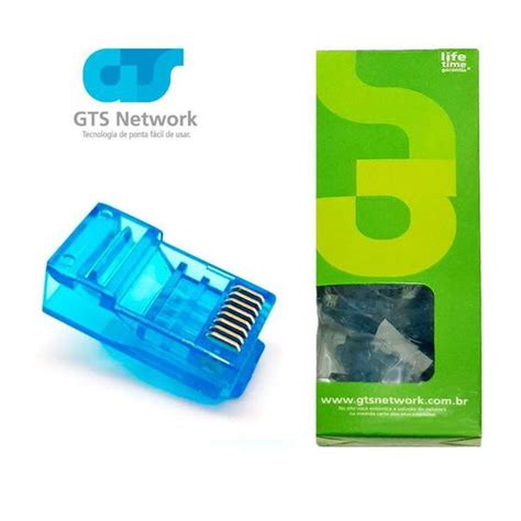 Conector Rj Macho Fast Track Gts Cat e Azul un Outros Informática Magazine Luiza