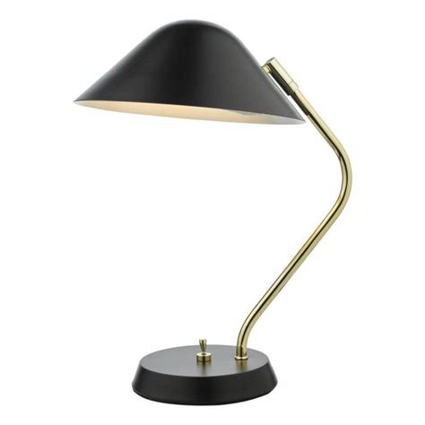 Office Table Lamp Polished Brass Satin Black Bespoke Lights