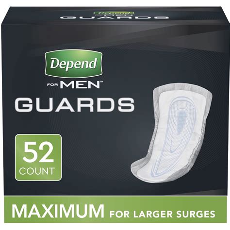 52 Count Depends Guards For Men Maximum Absorbency Disposable
