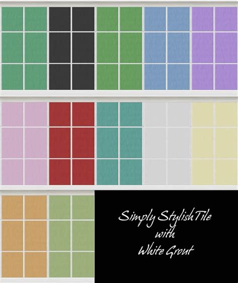 Wall Tiles Simply Stylish In 2 Versions By Simmiller At Mod The Sims