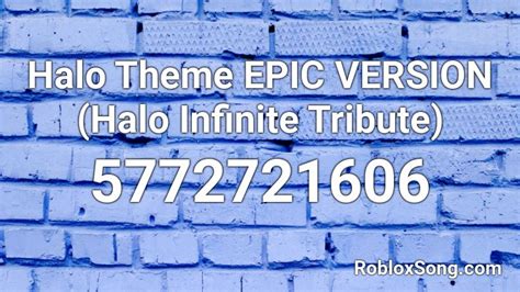 Halo Theme Epic Version Halo Infinite Tribute Roblox Id Roblox