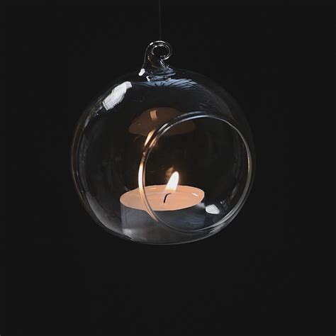 674d Ea09 Style Hanging Glass Bauble Sphere Ball Candle Tea Light