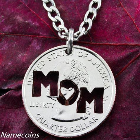 Mom Necklace Hand Crafted Cut Coin Jewelry Namecoins