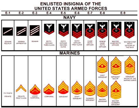 Military Ranks And Rates Us Navy Enlisted Ranks Navy Enlisted Ranks