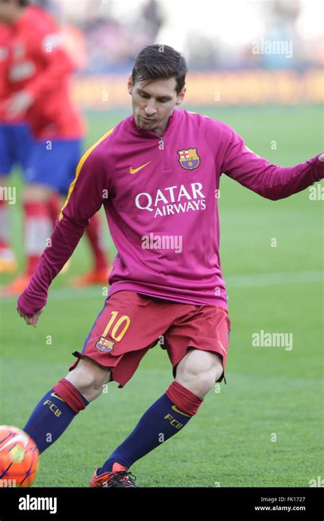 Lionel Messi In Action During The La Liga Match Fc Barcelona Stock