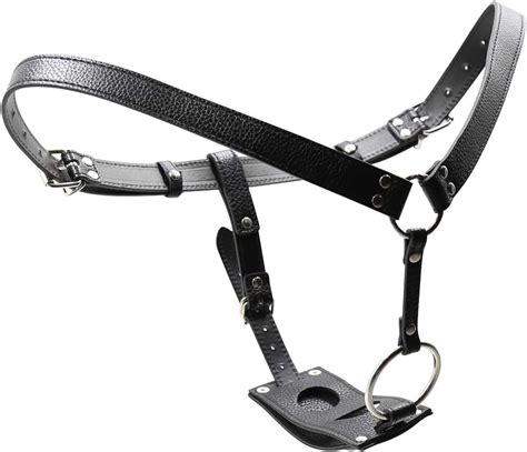 Women Chastity Belt Strap On Harness Pu Leather Sm Erotic Sex Toy