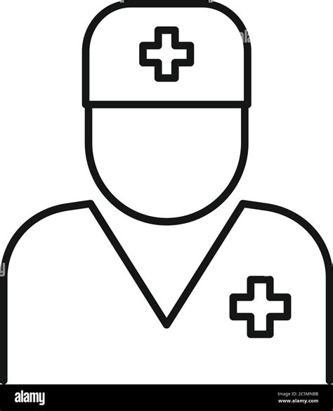 Hospital Doctor Icon Outline Hospital Doctor Vector Icon For Web