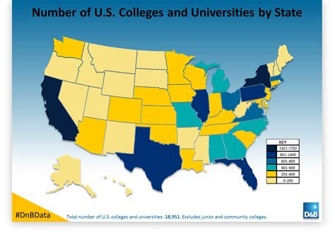 Colleges By State Map Us World Maps