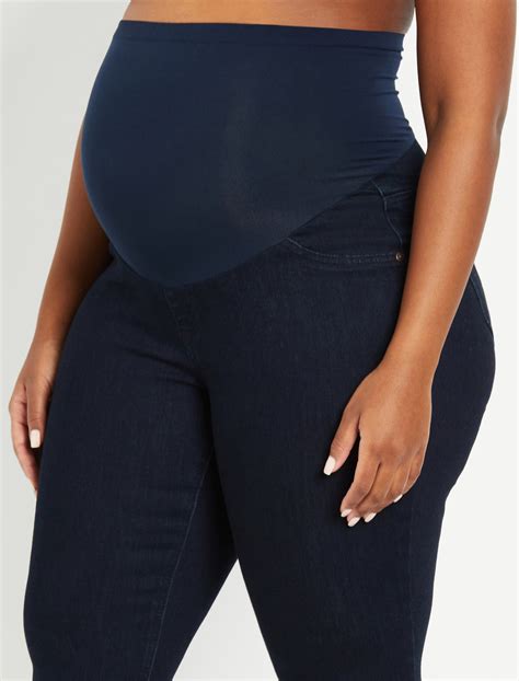Indigo Blue Plus Size Secret Fit Belly Super Stretch Skinny Maternity