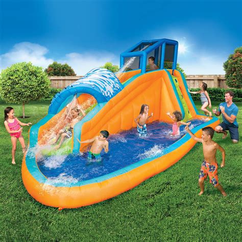 Banzai Surf Rider Aqua Park Inflatable Water Slide Backyard Summer Fun
