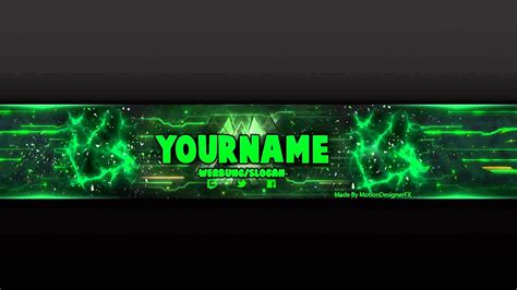 Youtube Banner Template Greenpsd Photoshop Youtube