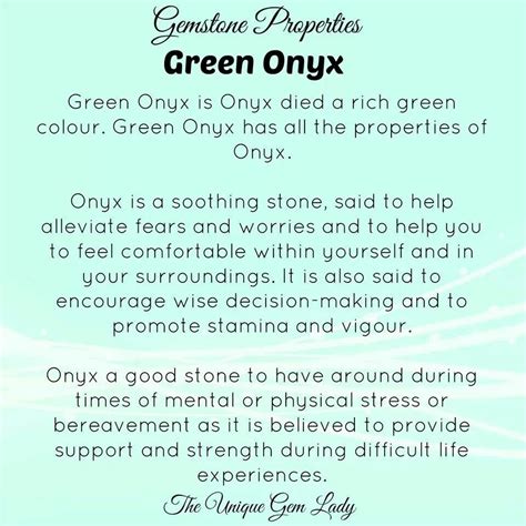 Green Onyx Crystal Healing Stones Green Onyx Onyx Meaning
