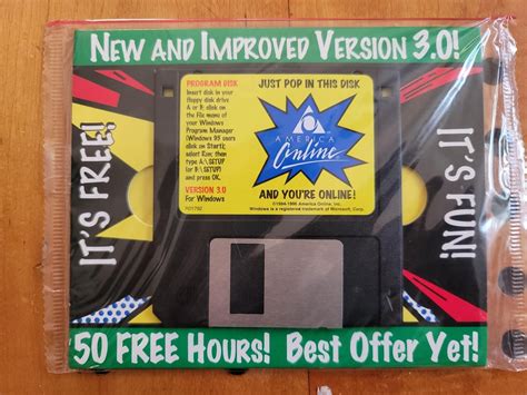 An Aol Floppy Disk Back When The Internet Got Delivered In The Mail