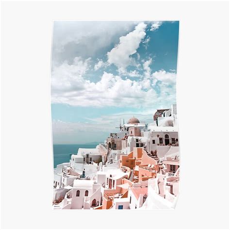 Santorini Oia Greece Poster For Sale By Printsproject Redbubble